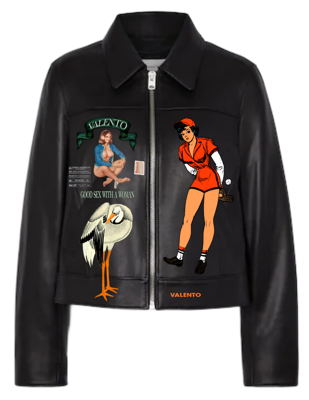 Unisex leather jacket