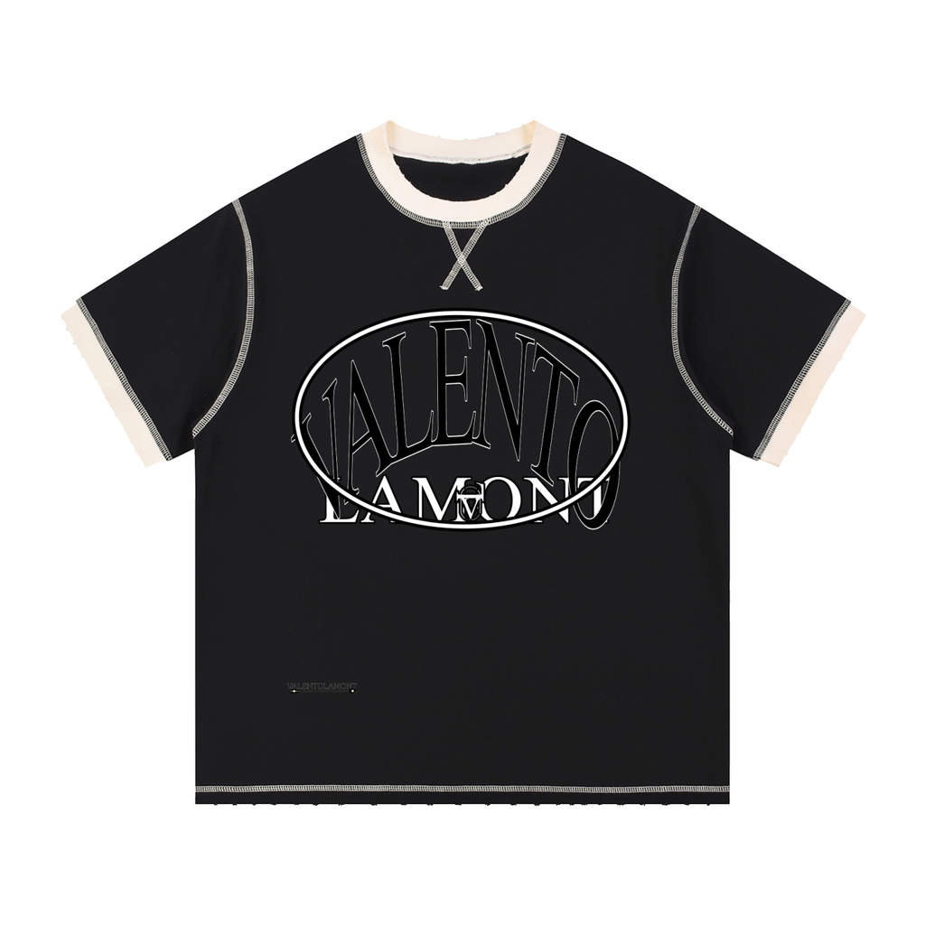V Contrast-Stitched Ringer T-Shirt