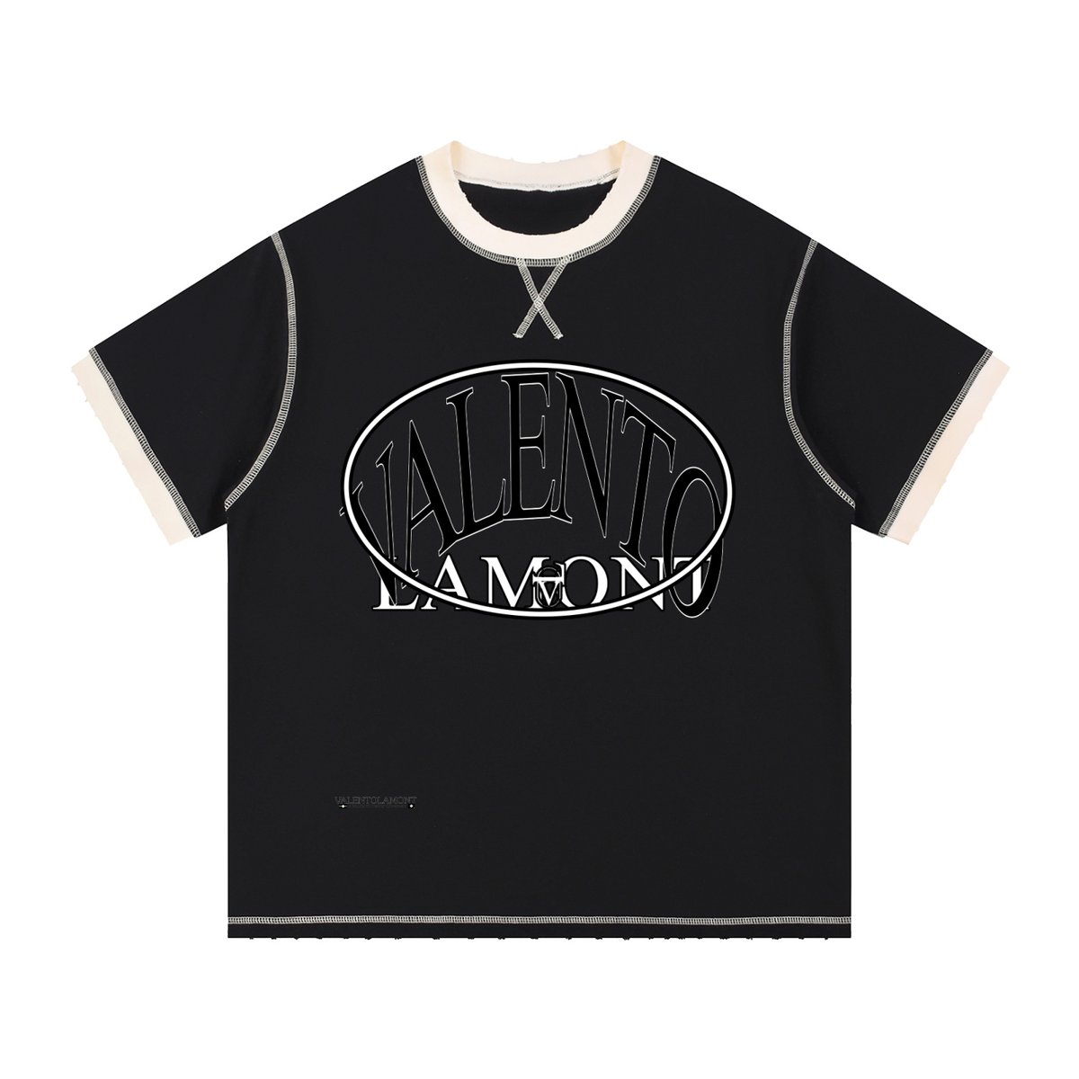 V Contrast-Stitched Ringer T-Shirt