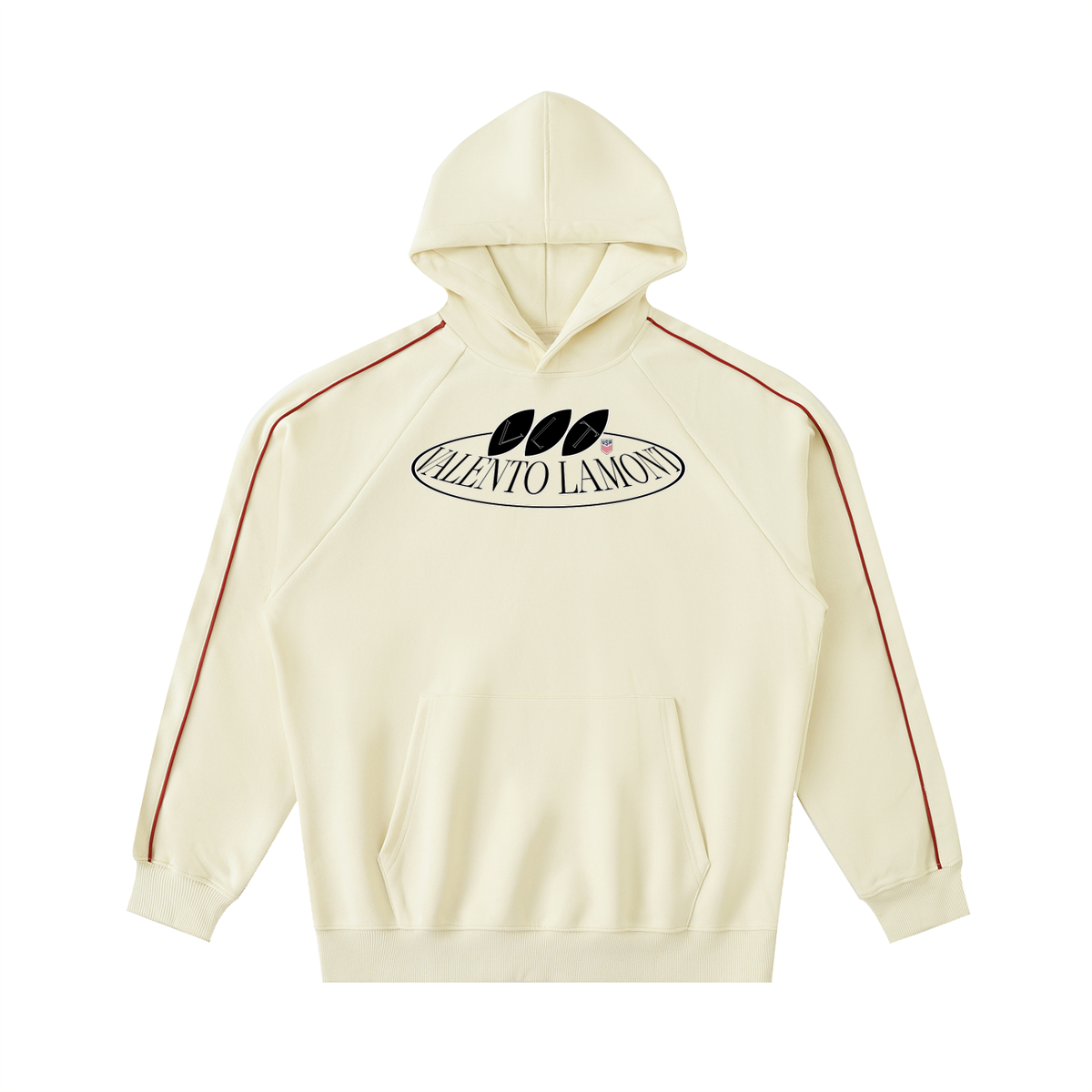 Contrast Piping Raglan Hoodie