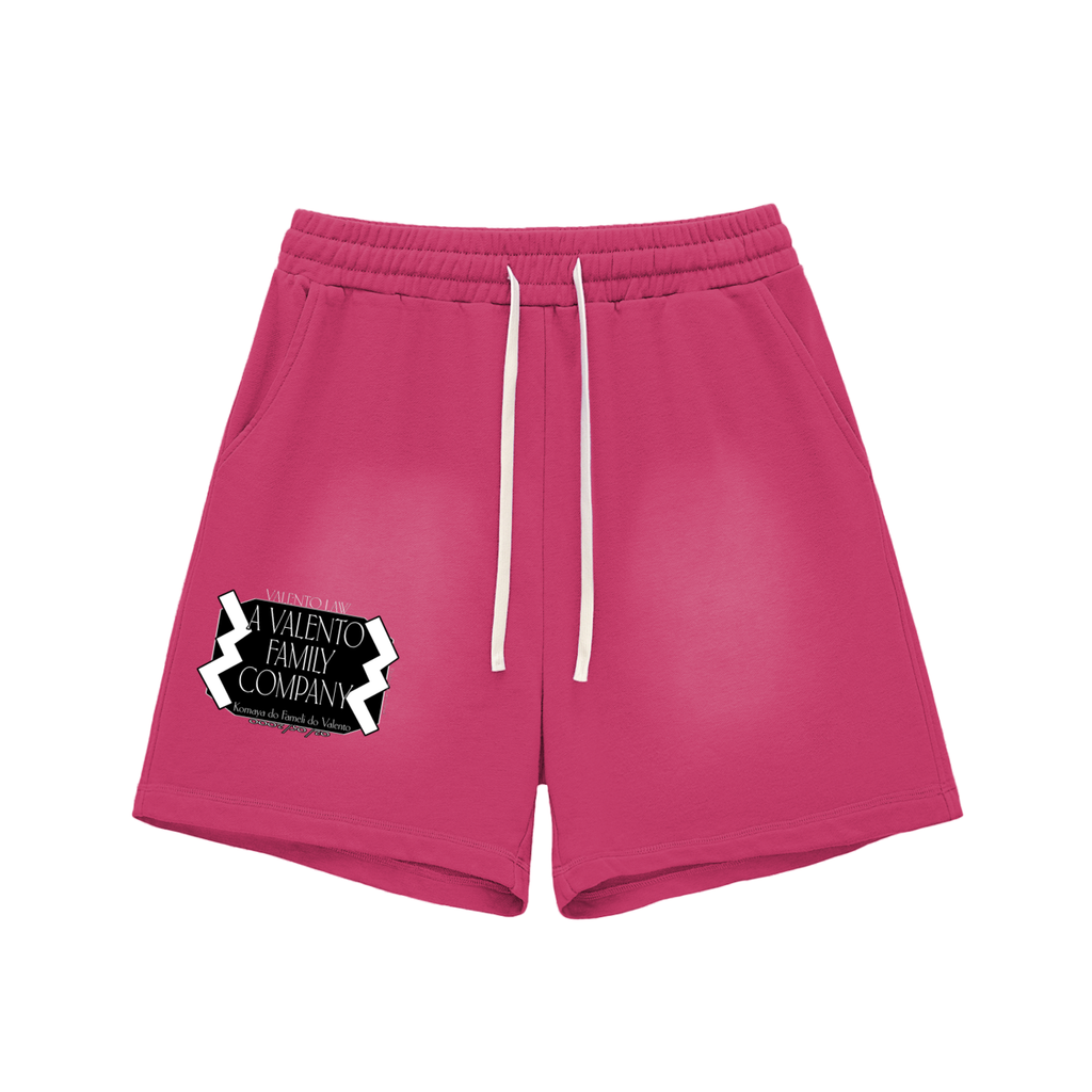 Sun Fade Raw Edge Cotton Shorts