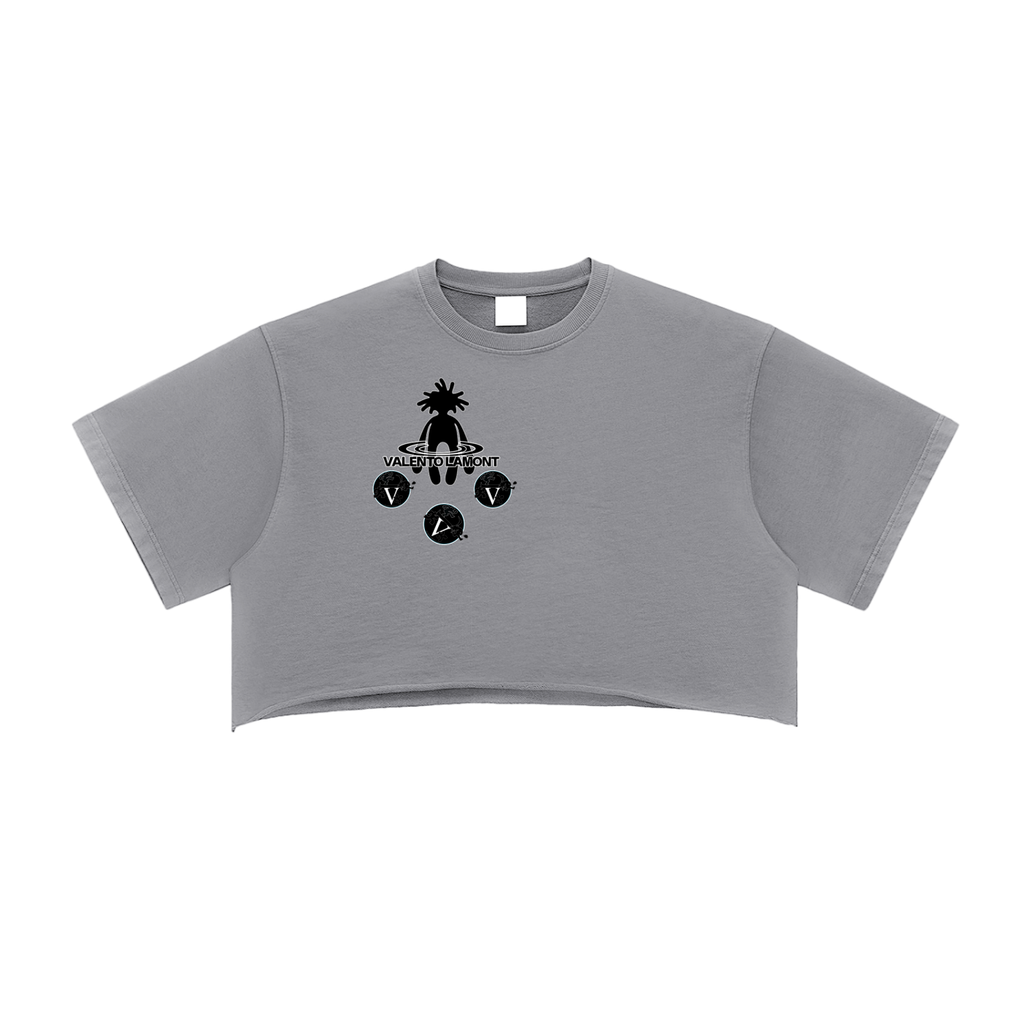 Snow Washed Raw Edge Crop Top