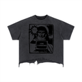 Vintage Wash Boxy Distressed Hem T-Shirt