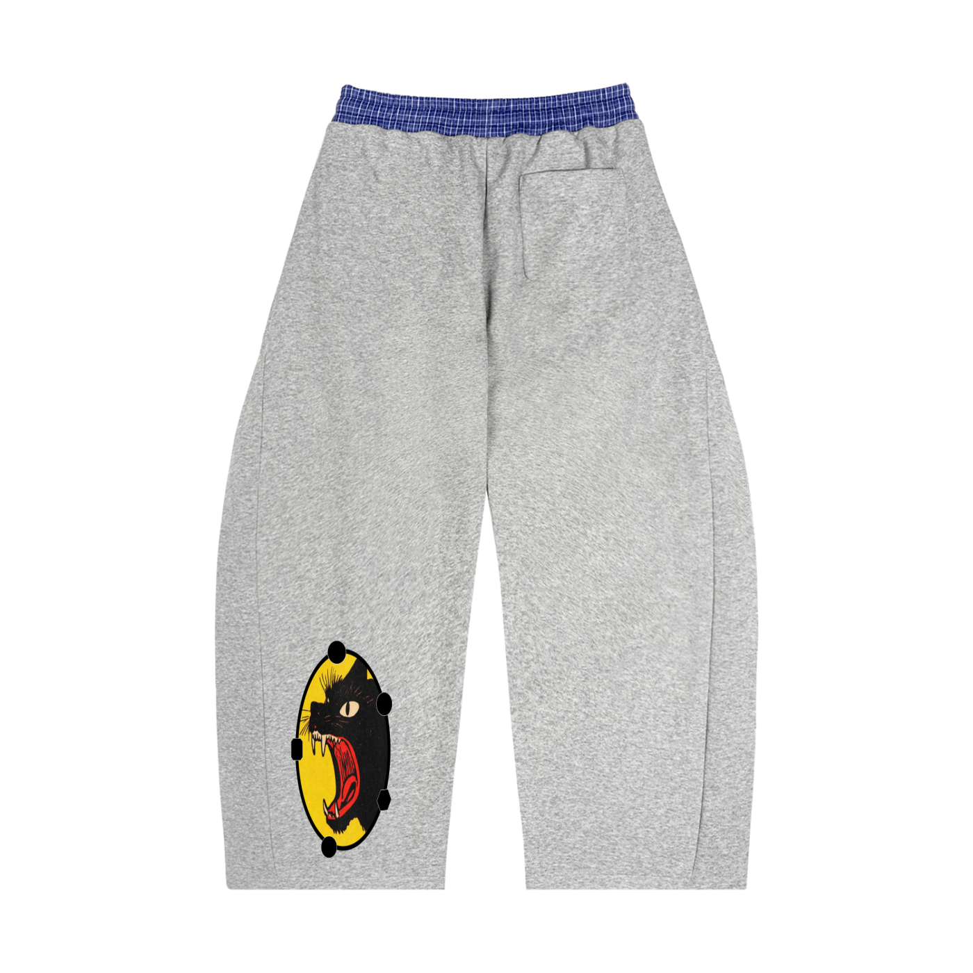 Plaid Waistband Barrel Sweatpants