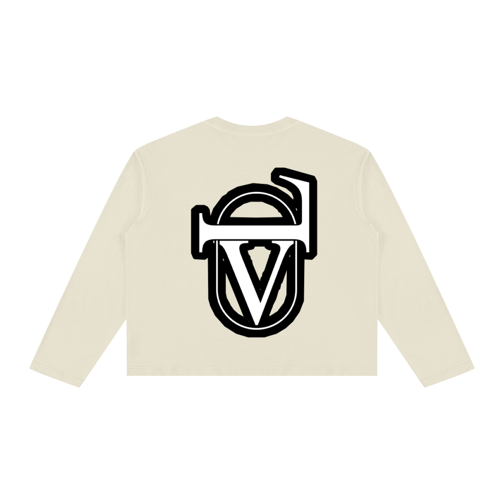 V Vintage Wash Long Sleeve Boxy T-Shirt
