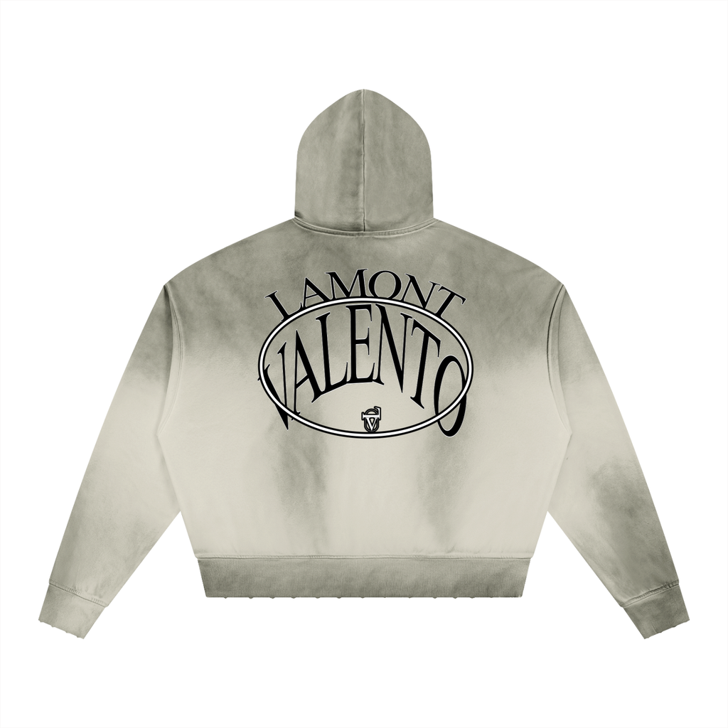 Unisex Sunfade Distressed Boxy Hoodie