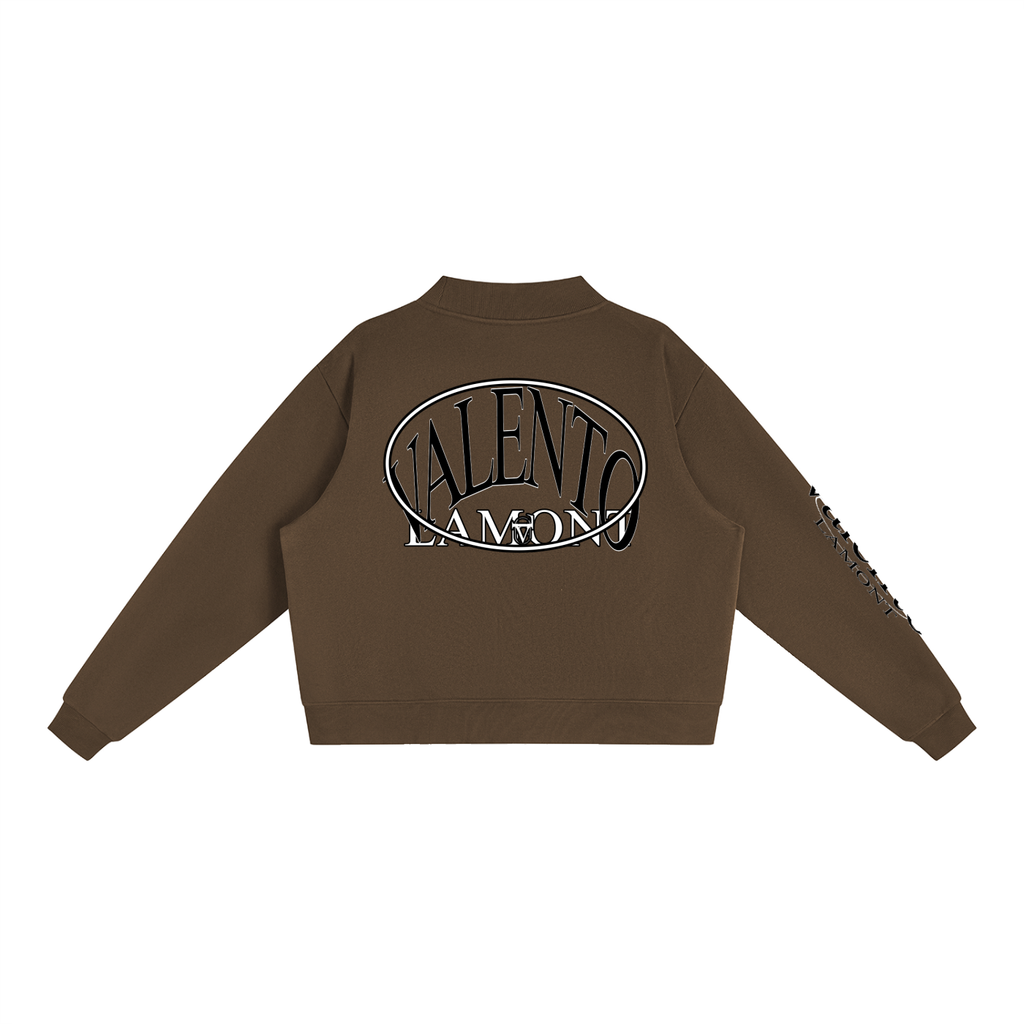 Essential Fleece Mock-Neck Crew Sweatshirt