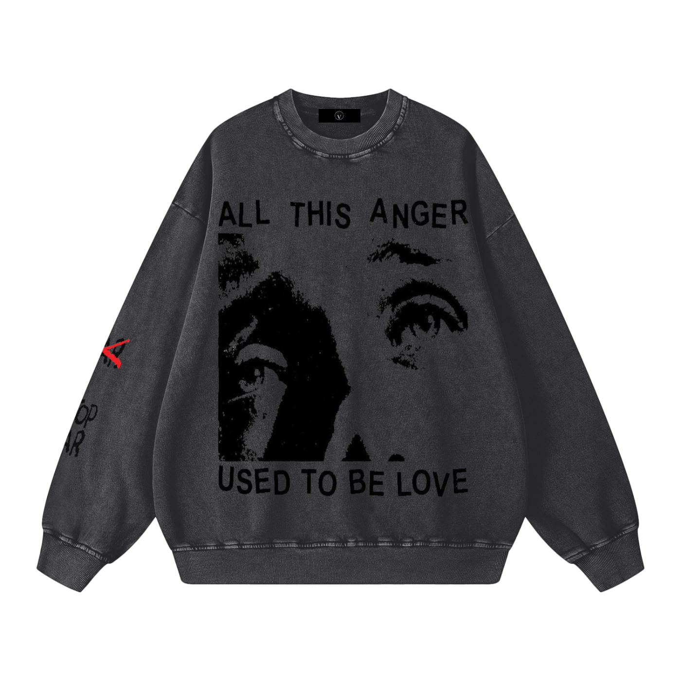 Snow Washed Oversized Sweatshirt