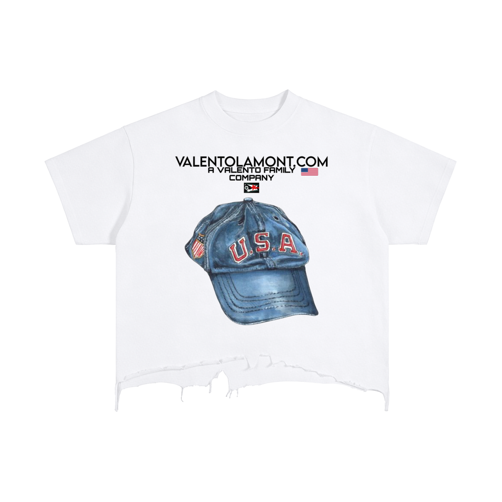 Vintage Wash Boxy Distressed Hem T-Shirt