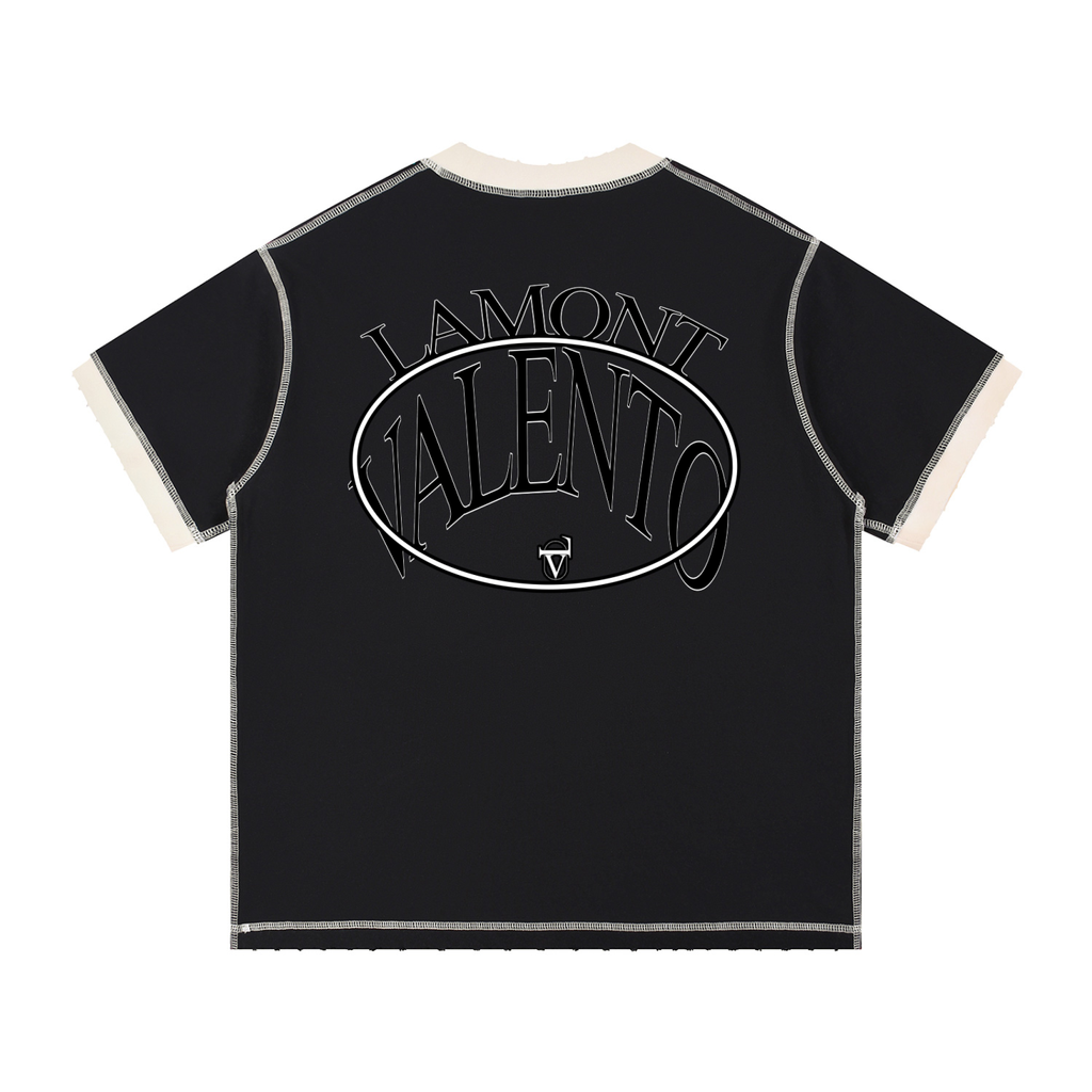 V Contrast-Stitched Ringer T-Shirt