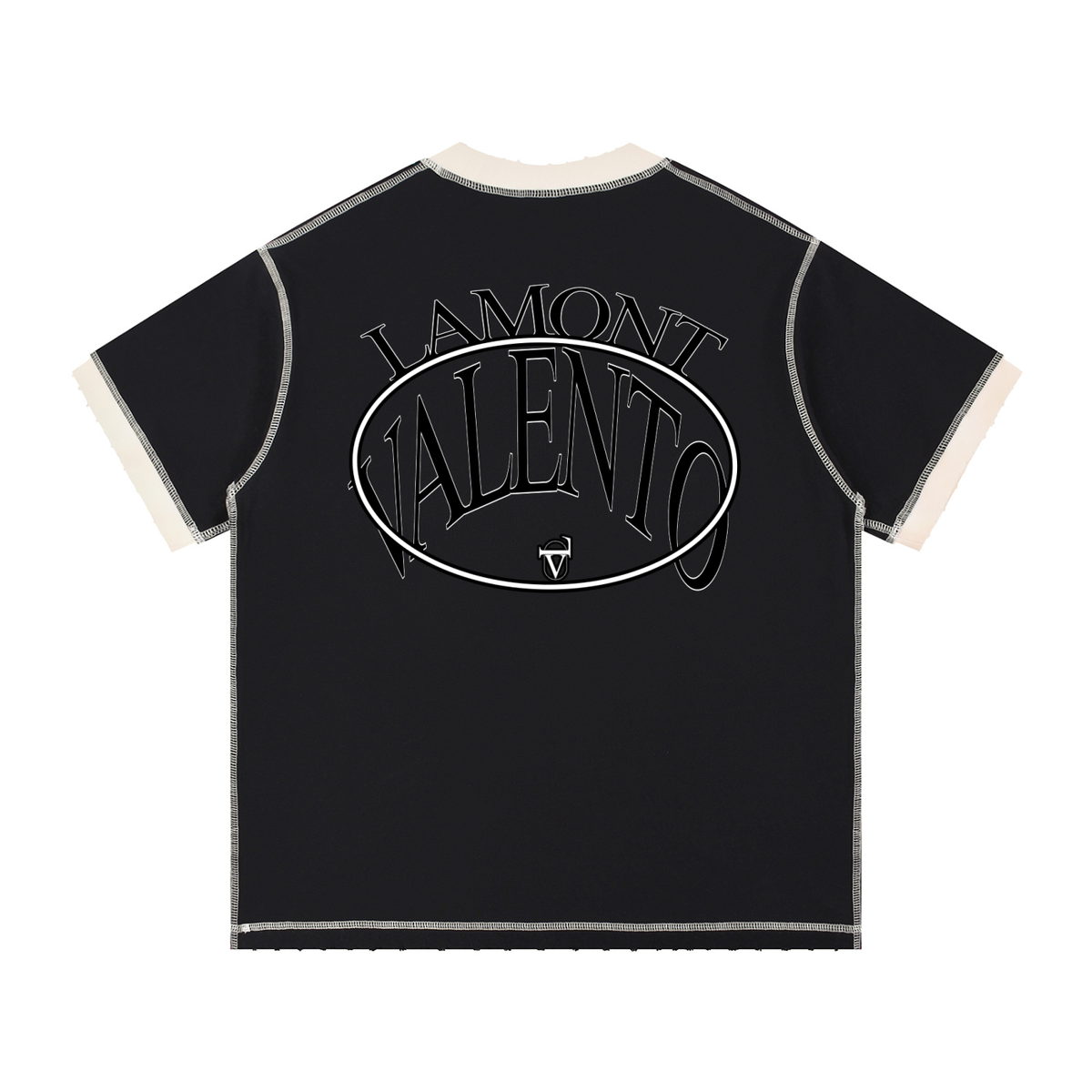 V Contrast-Stitched Ringer T-Shirt