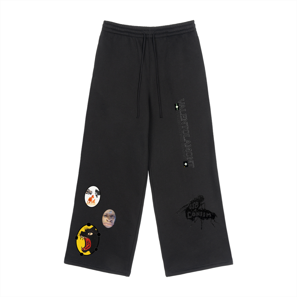 Fleece Drawstring Straight-Leg Sweatpants