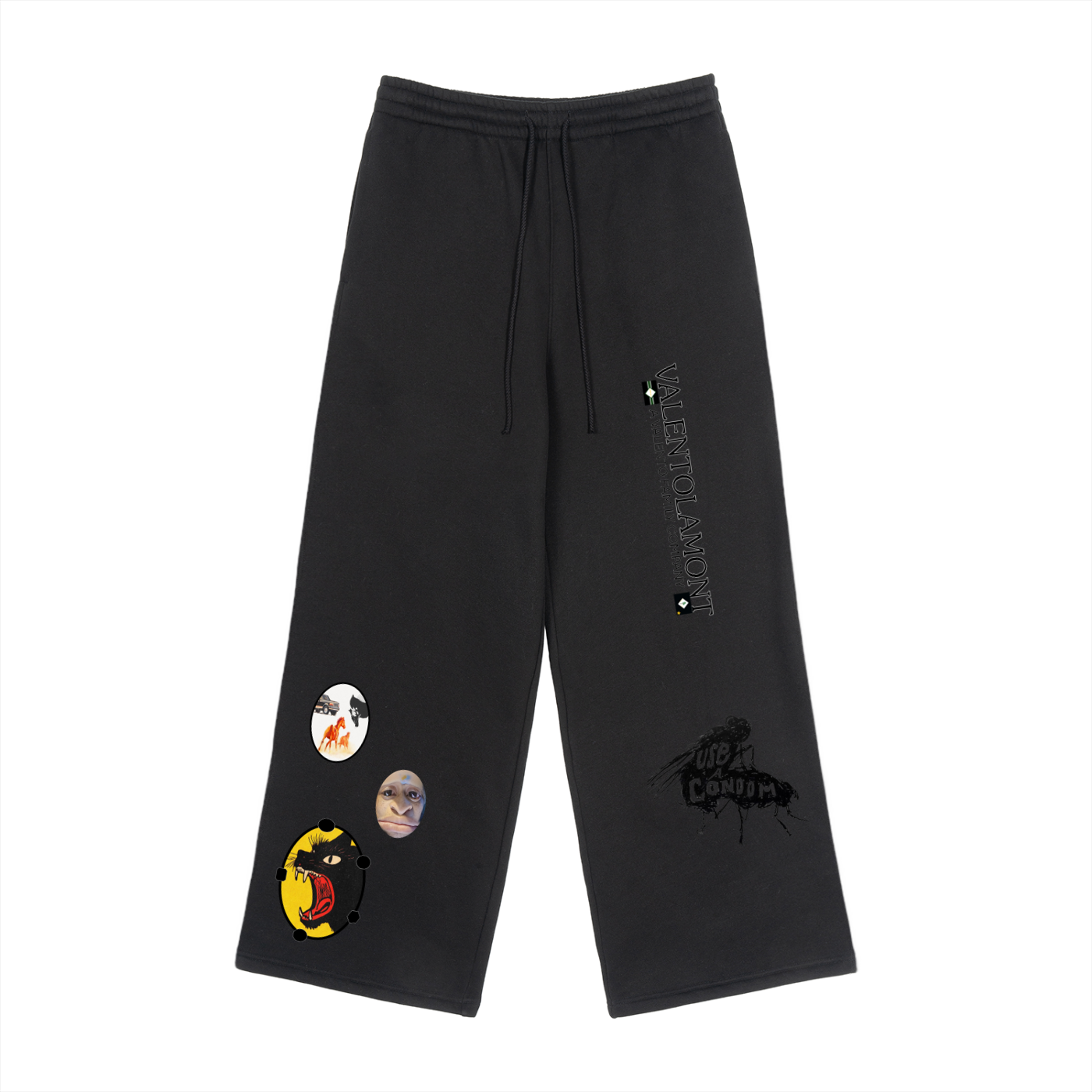 Fleece Drawstring Straight-Leg Sweatpants