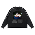 Mineral Wash Piping Raw Hem Sweatshirt
