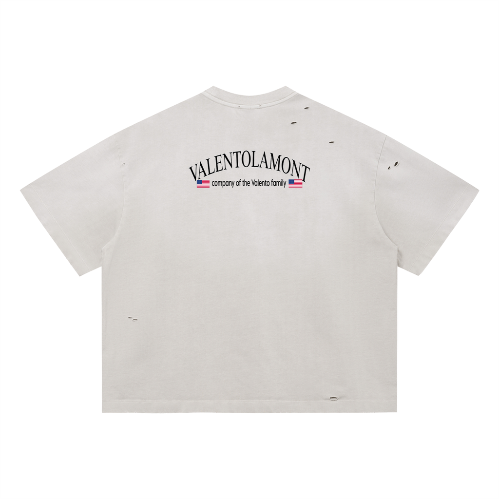 Vintage Washed Distressed Boxy Oversized T-Shirt