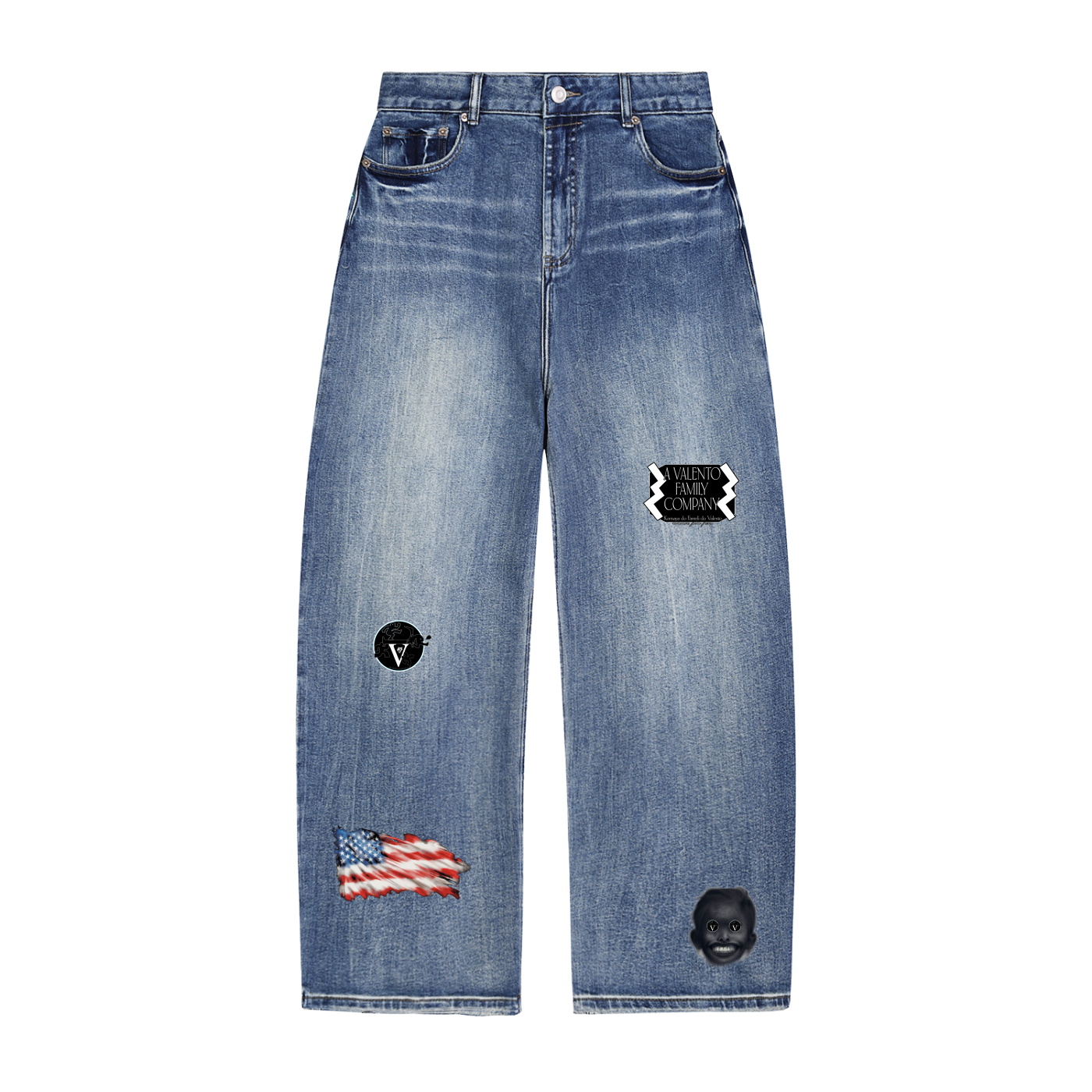 Sun Fade Heavyweight Denim Jeans