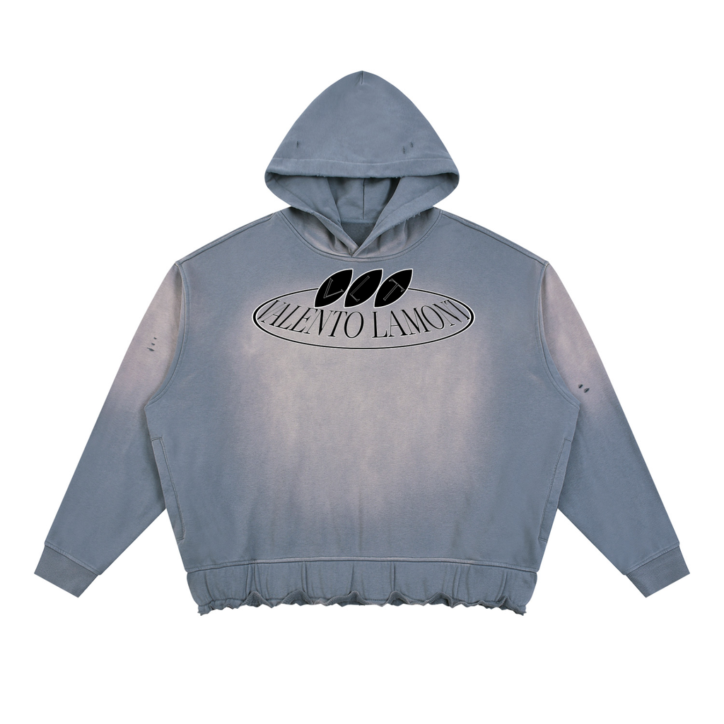 Unisex Sunfade Ripped Boxy Hoodie