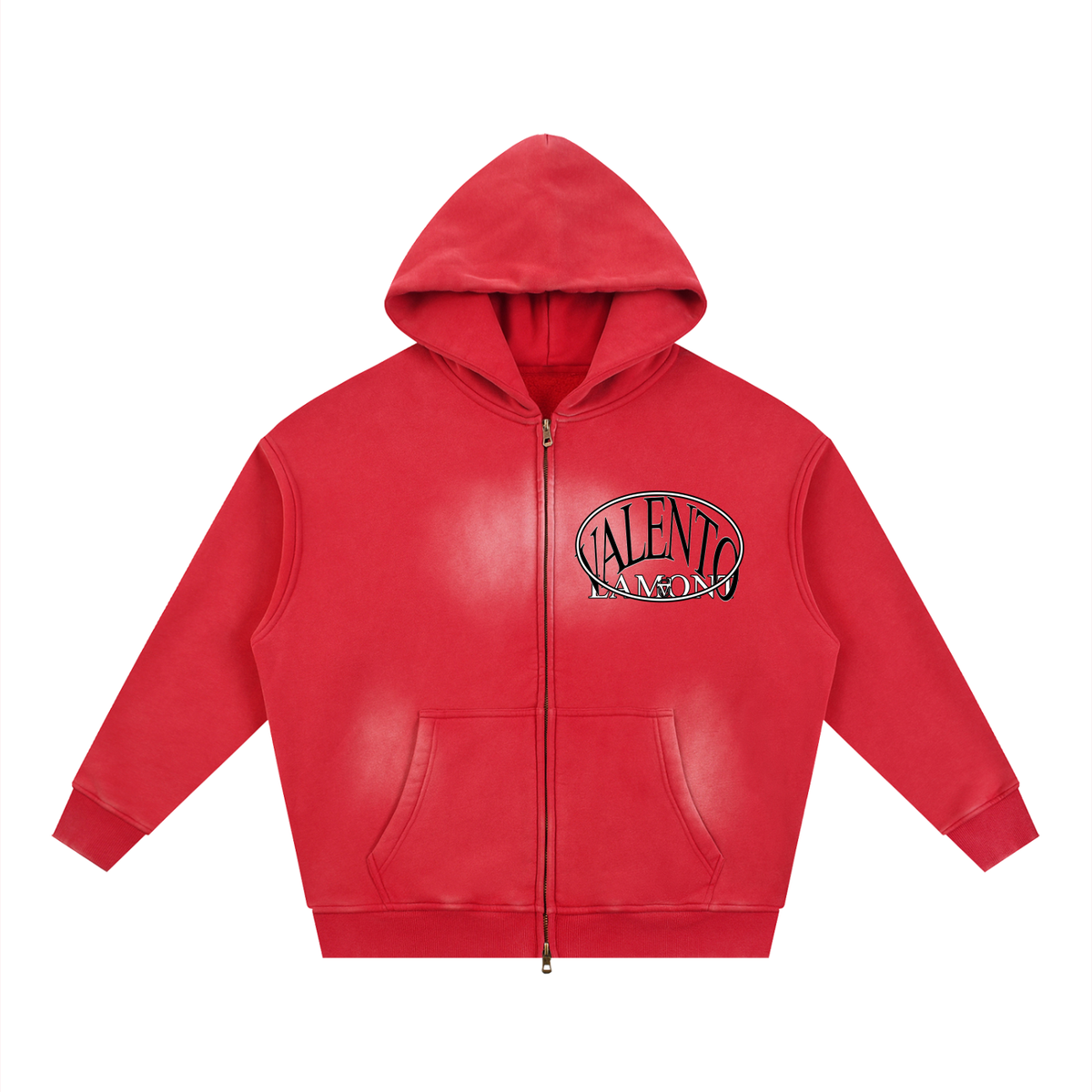 Sunfade Two-way Zipper Boxy Fleece Hoodie