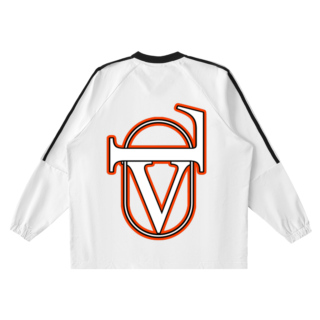 Color-Block V-Neck Long-Sleeve T-Shirt