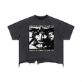 Vintage Wash Boxy Distressed Hem T-Shirt