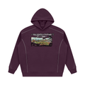 Unisex Oversized Piping Fleece Hoodie