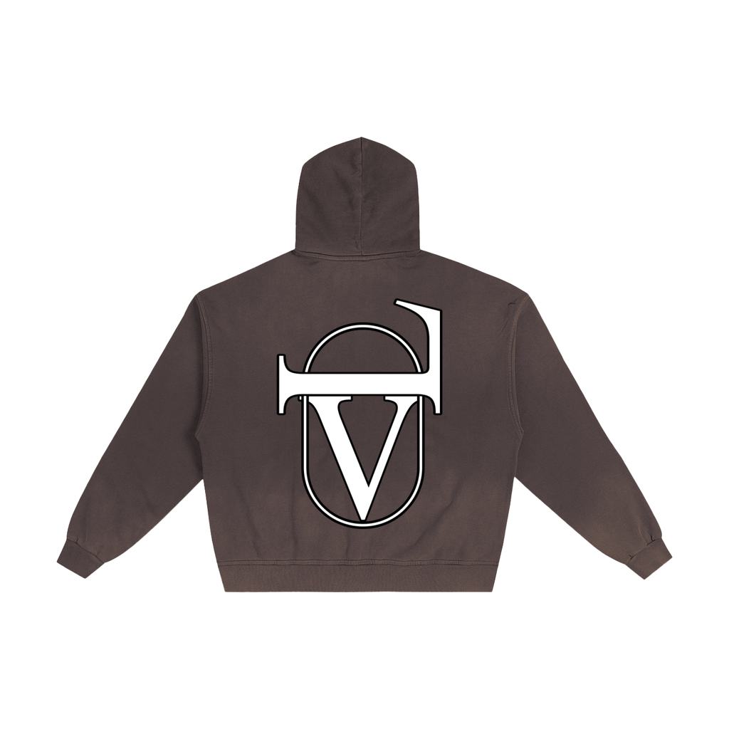 Hand-Frayed Sunfade Zip Hoodie