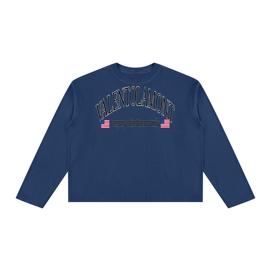 V Vintage Wash Long Sleeve Boxy T-Shirt