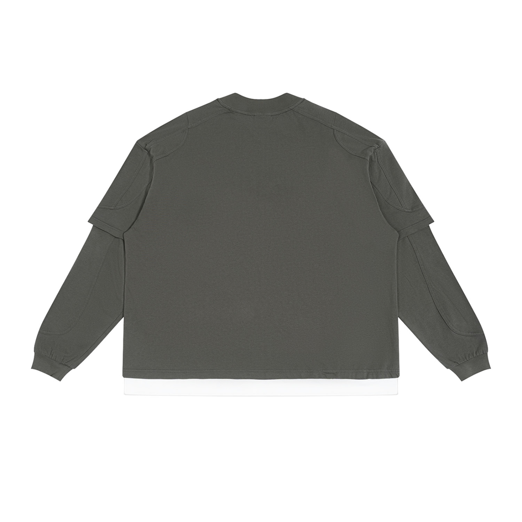 V Paneled Layer Color Block T-Shirt