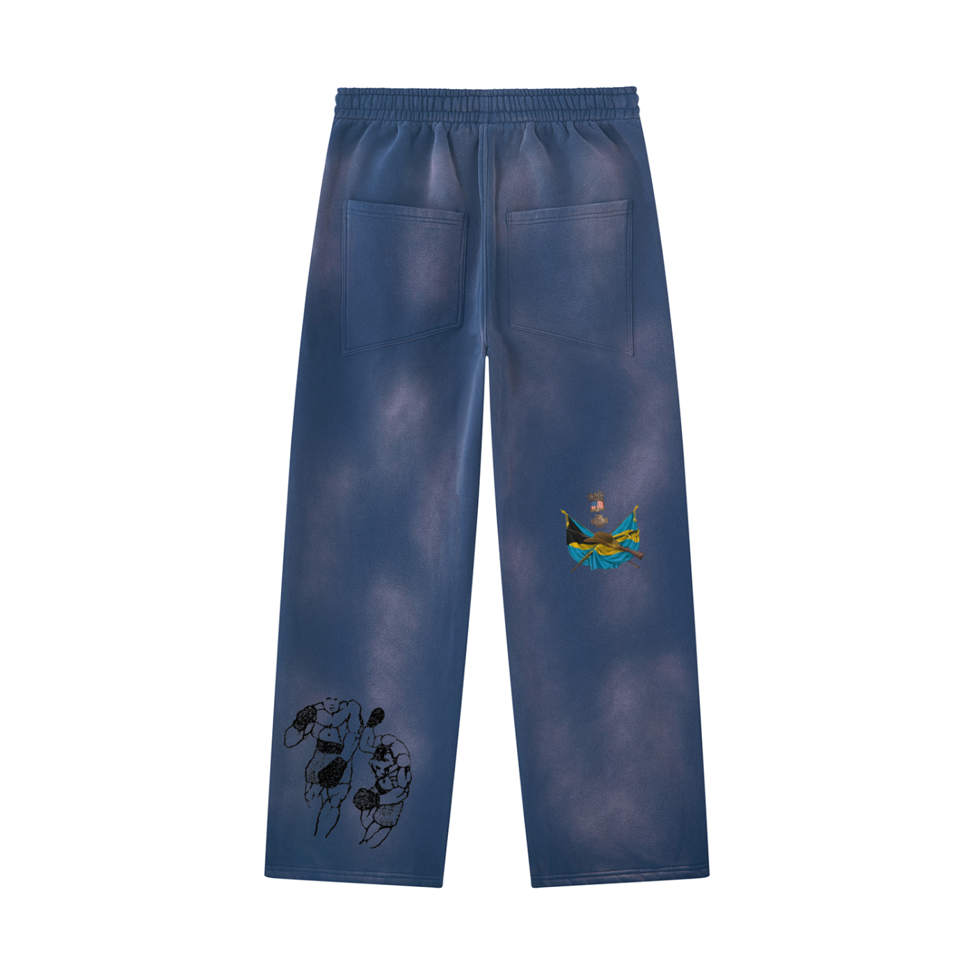 Unisex Sunfade Wide Leg Fleece Sweatpants