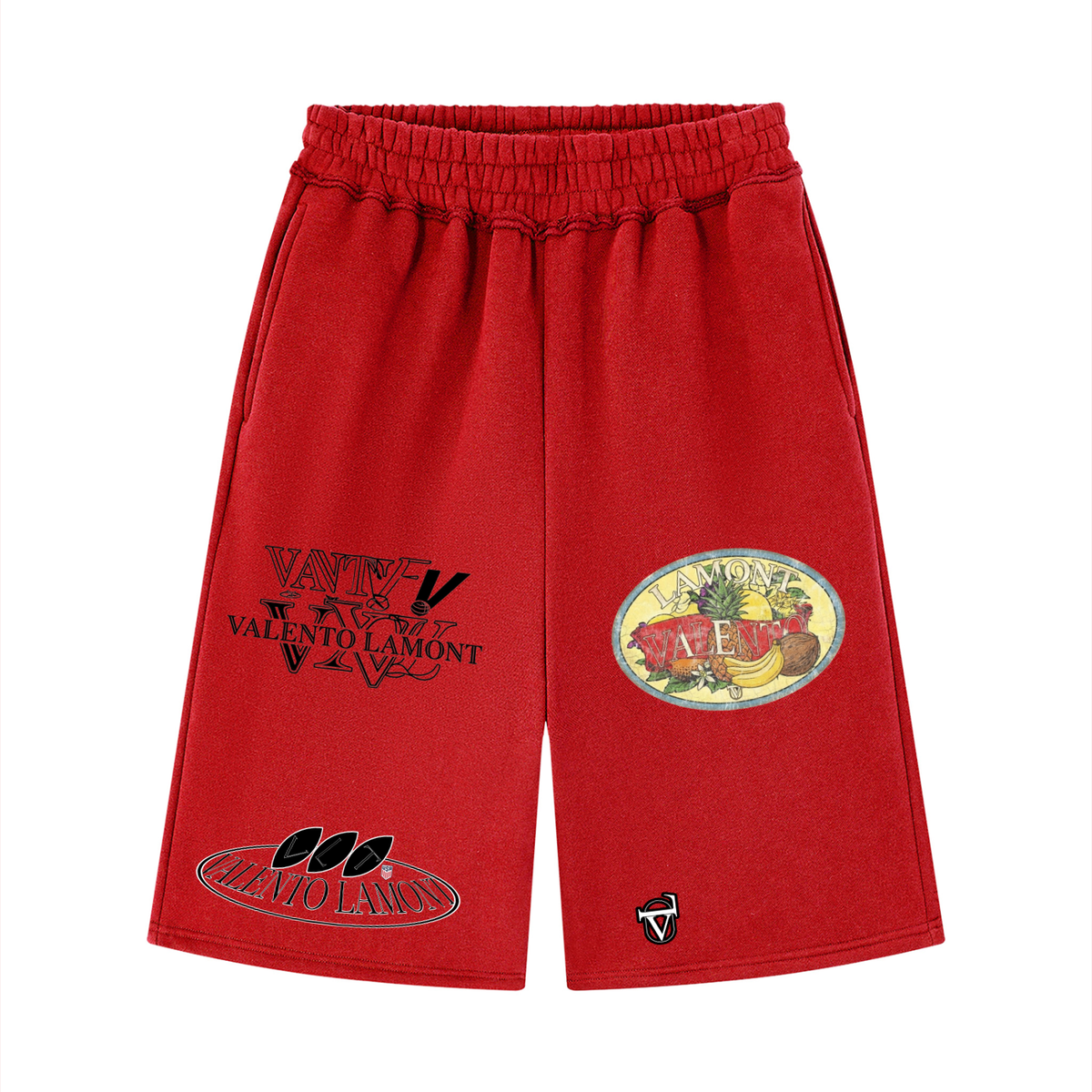V  Raw Edge Fleece Shorts