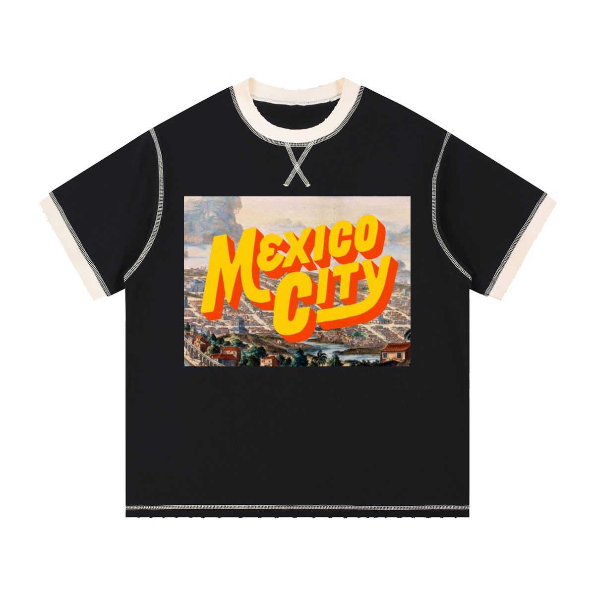 Unisex Contrast-Stitched Ringer T-Shirt