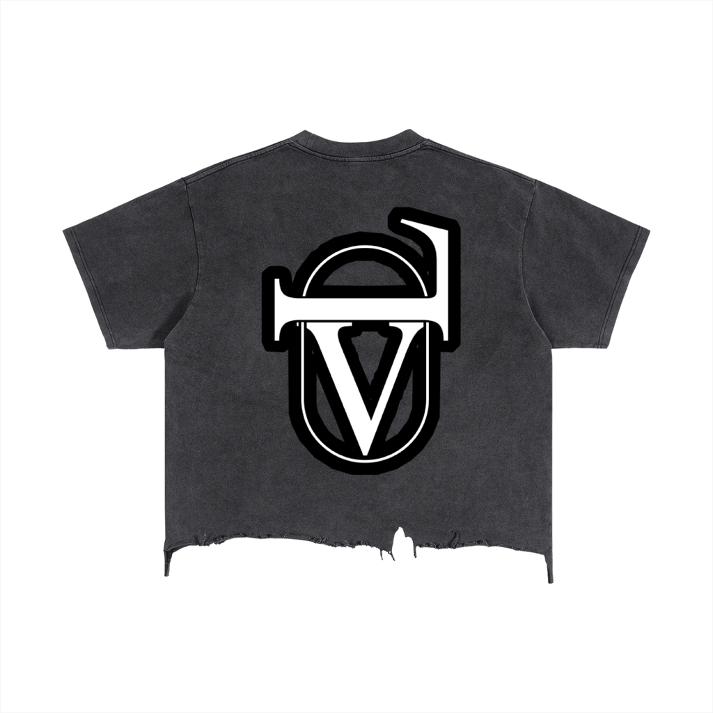 Vintage Wash Boxy Distressed Hem T-Shirt