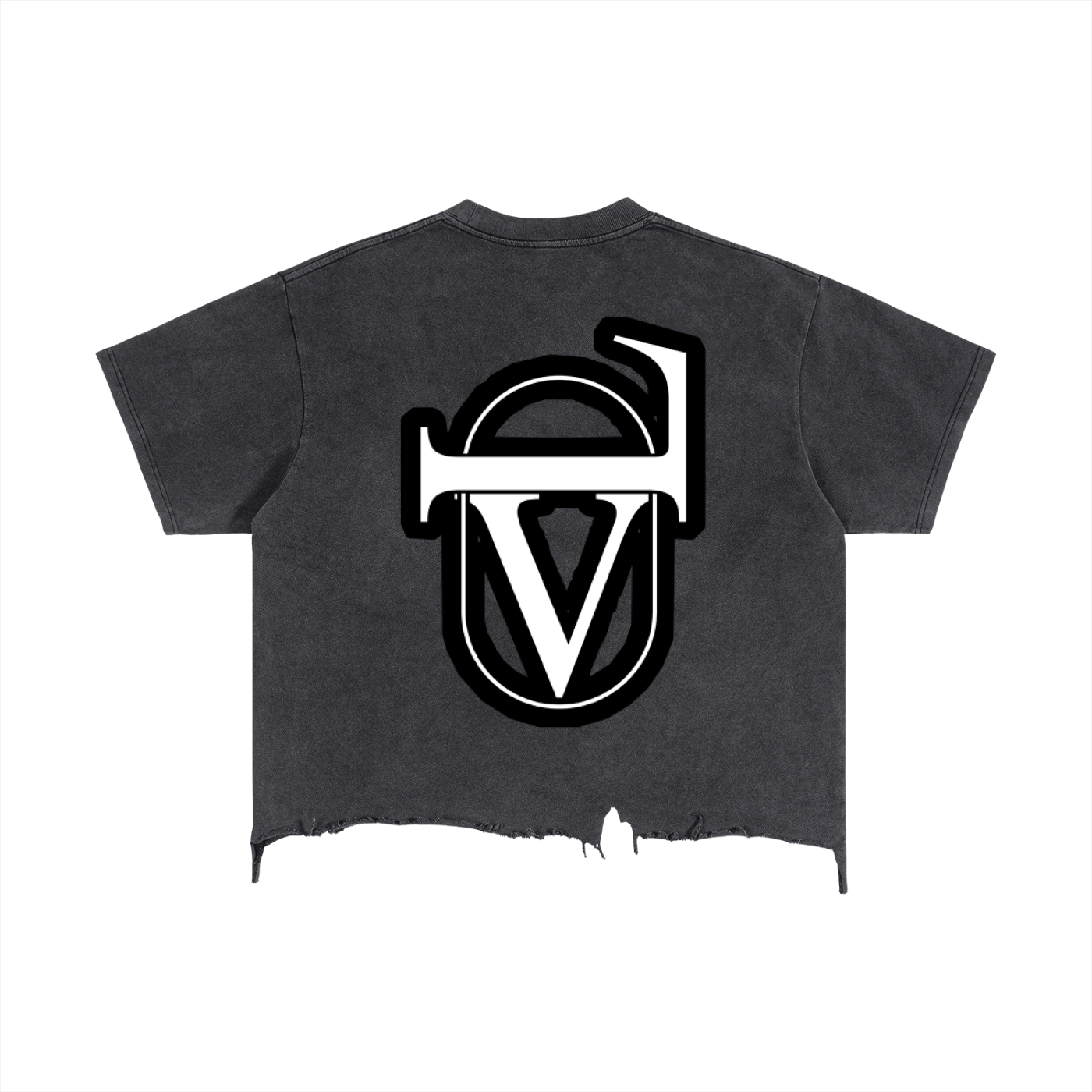 Vintage Wash Boxy Distressed Hem T-Shirt