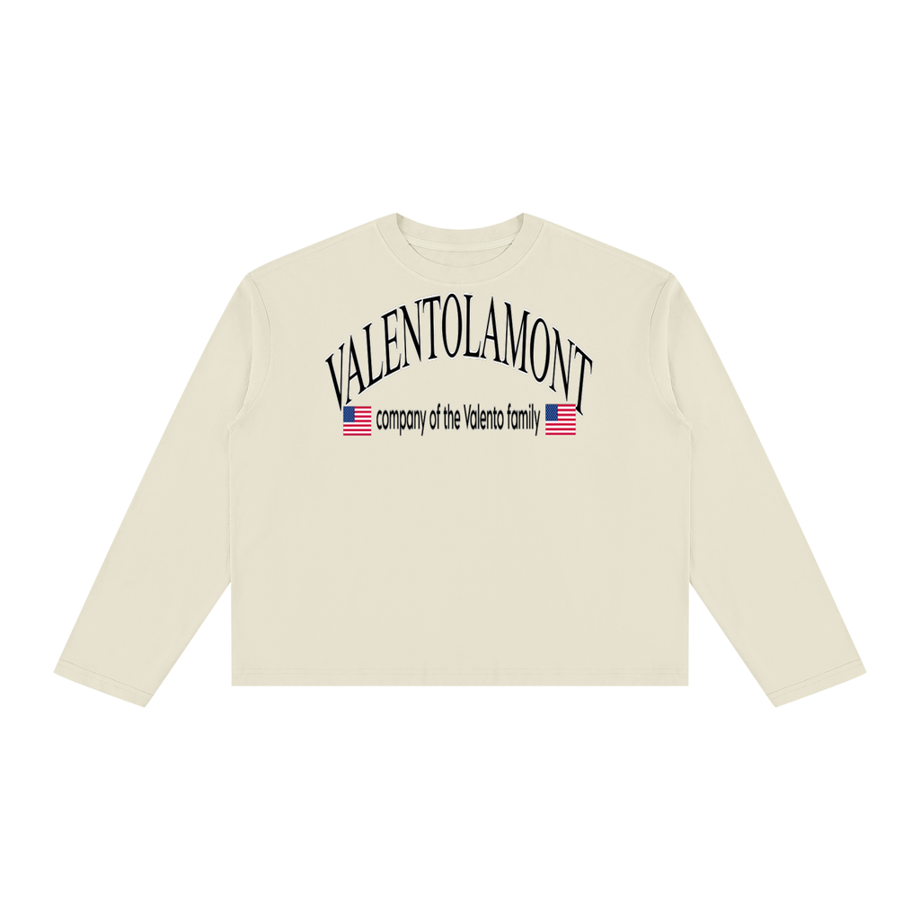 V Vintage Wash Long Sleeve Boxy T-Shirt