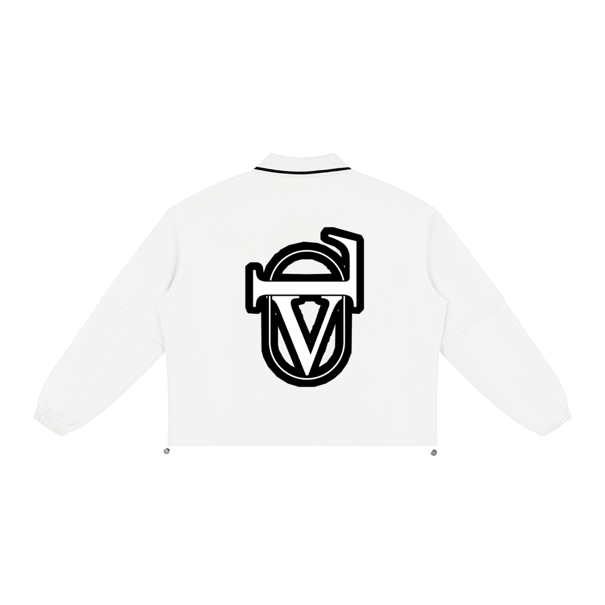 V Boxy Collared Detachable Sweatshirt