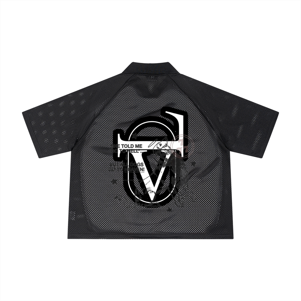 Unisex Striped Mesh Boxy Soccer Jersey