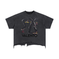 Vintage Wash Boxy Distressed Hem T-Shirt