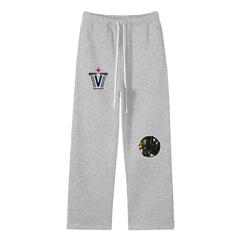 Unisex Solid Color Fleece Straight Leg Pants