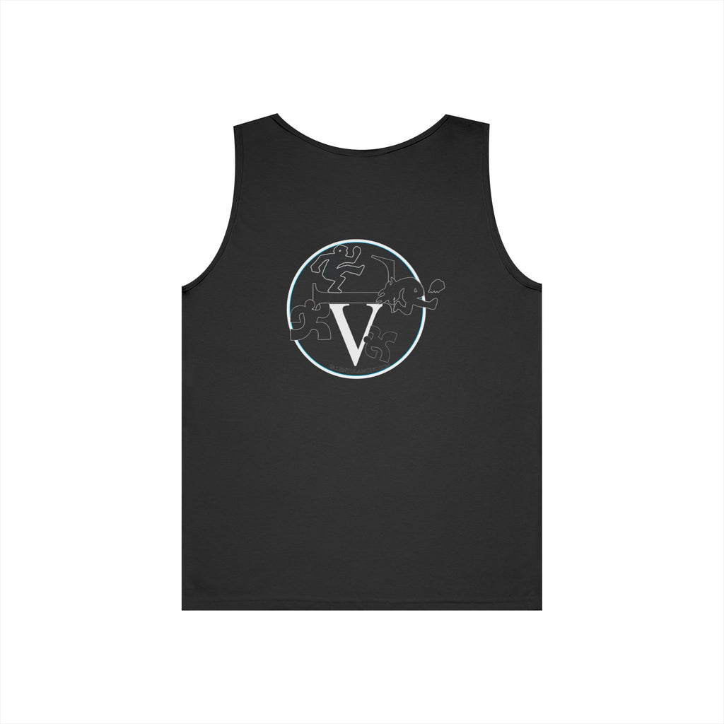 Unisex Heavy Cotton Tank Top with Minimalist Design, Casual Summer Wear, Everyday Essential, Gym Workout, Layering Piece