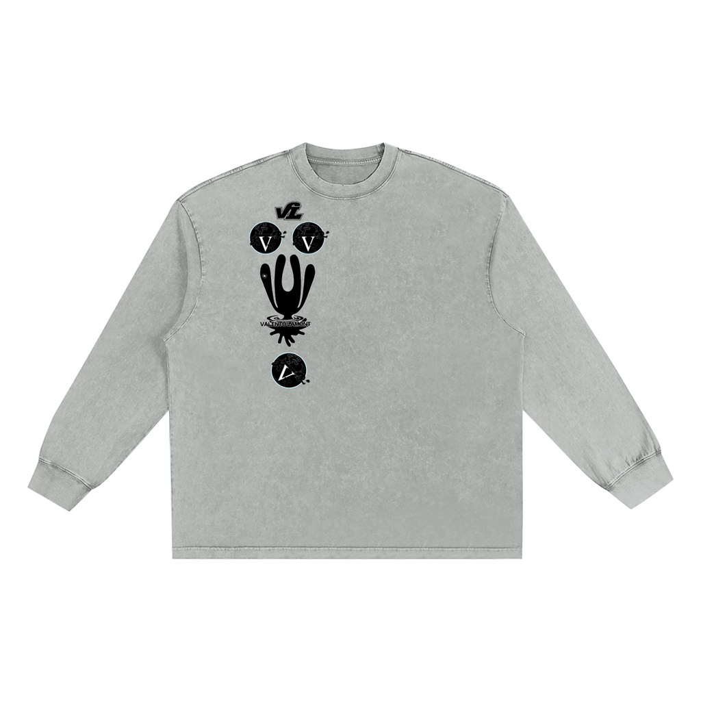 Snow Washed Oversize Long Sleeve T-shirt