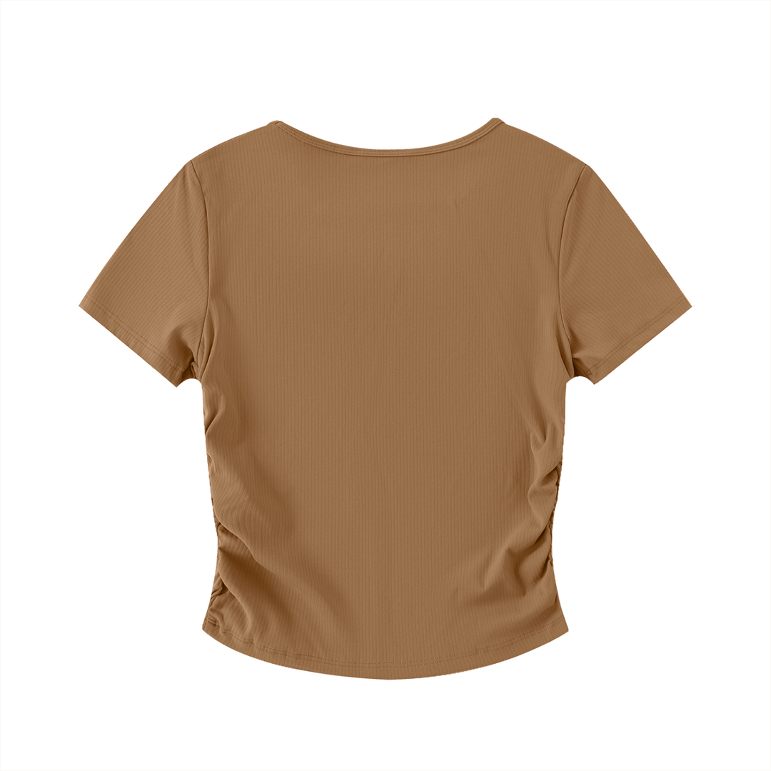 Ruched Bodycon Crop Top