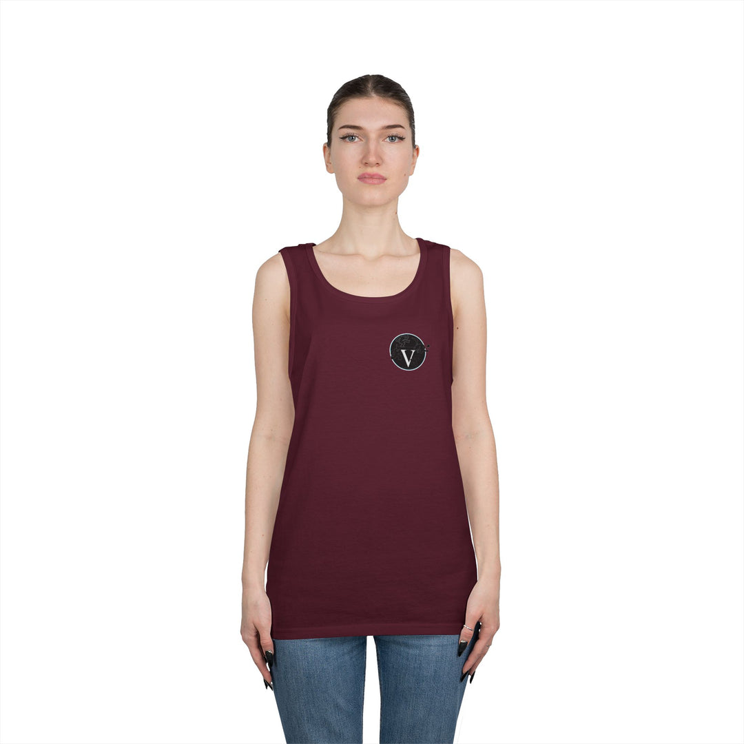 Unisex Heavy Cotton Tank Top with Minimalist Design, Casual Summer Wear, Everyday Essential, Gym Workout, Layering Piece