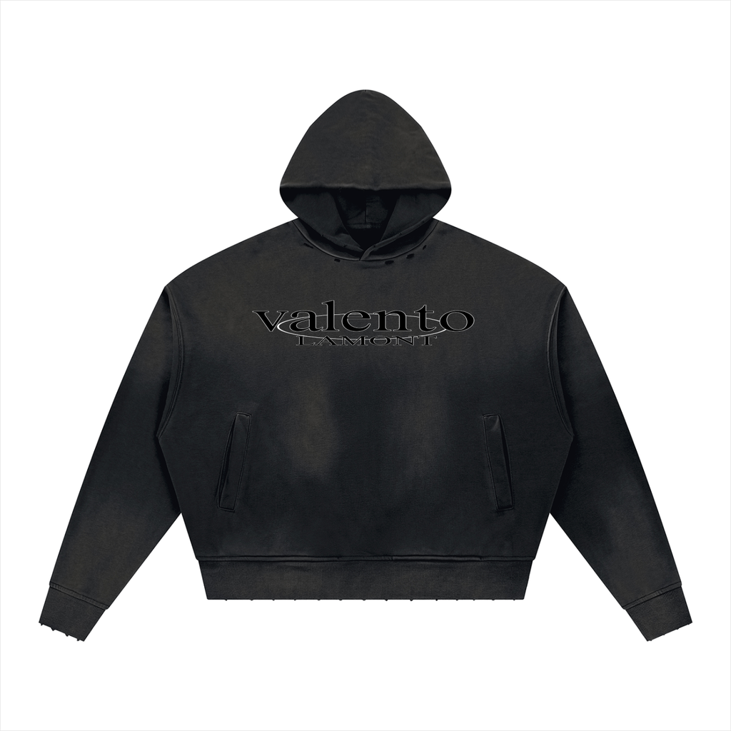 Unisex Sunfade Distressed Boxy Hoodie