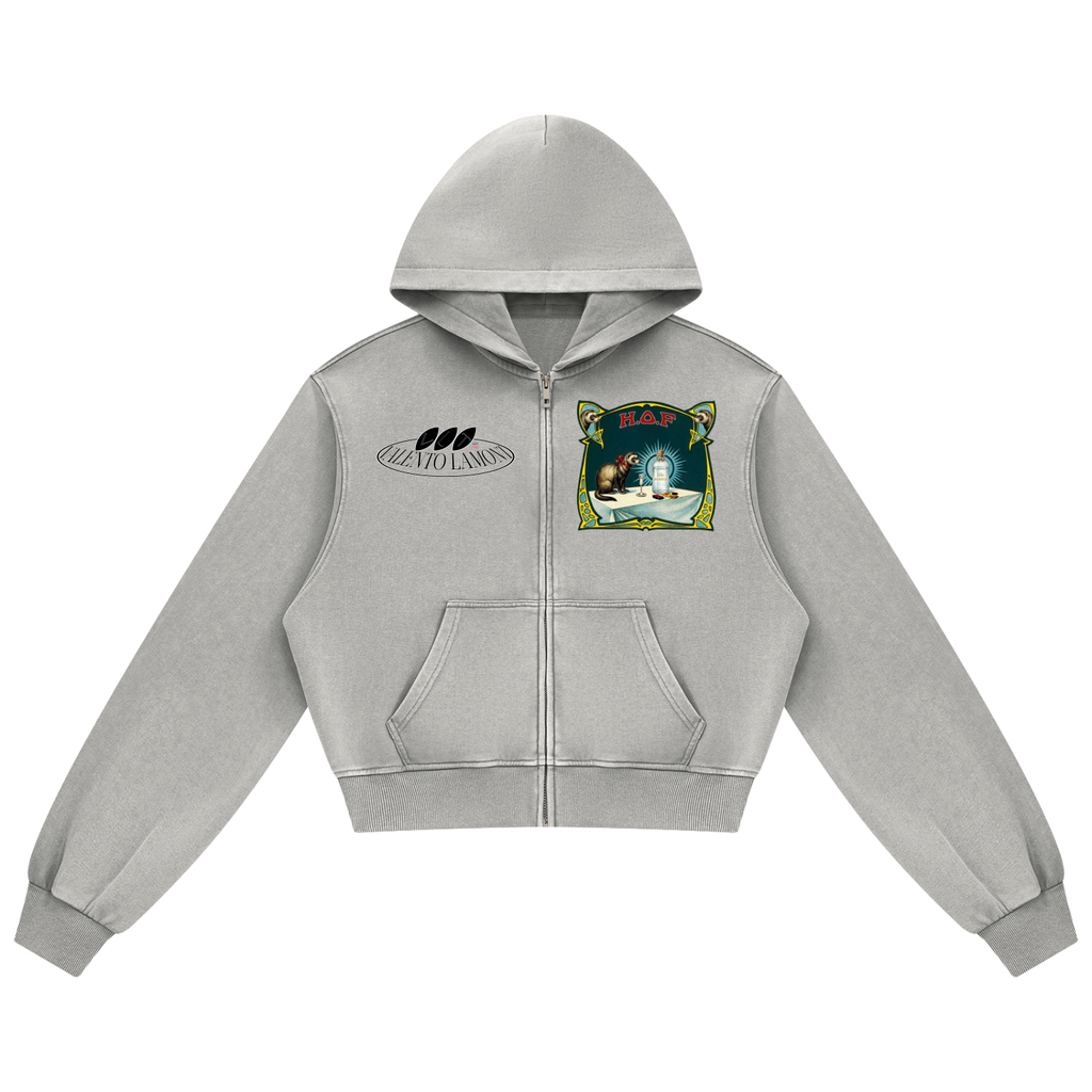 Women's Mineral Wash Full Zip Hoodie