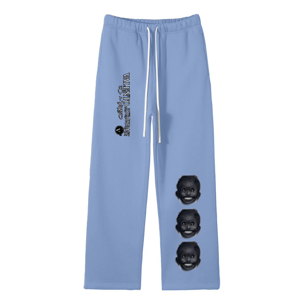 Unisex Solid Color Fleece Straight Leg Pants