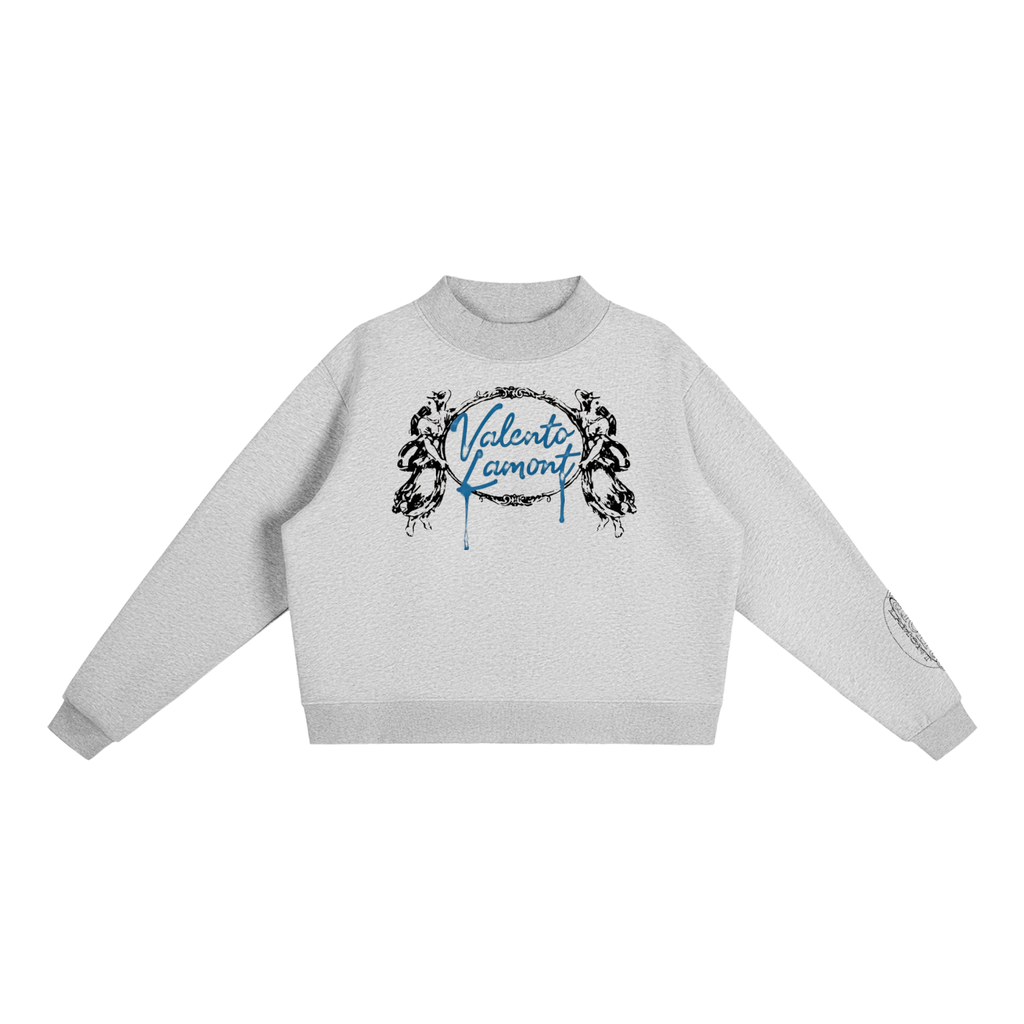 Essential Fleece Mock-Neck Crew Sweatshirt