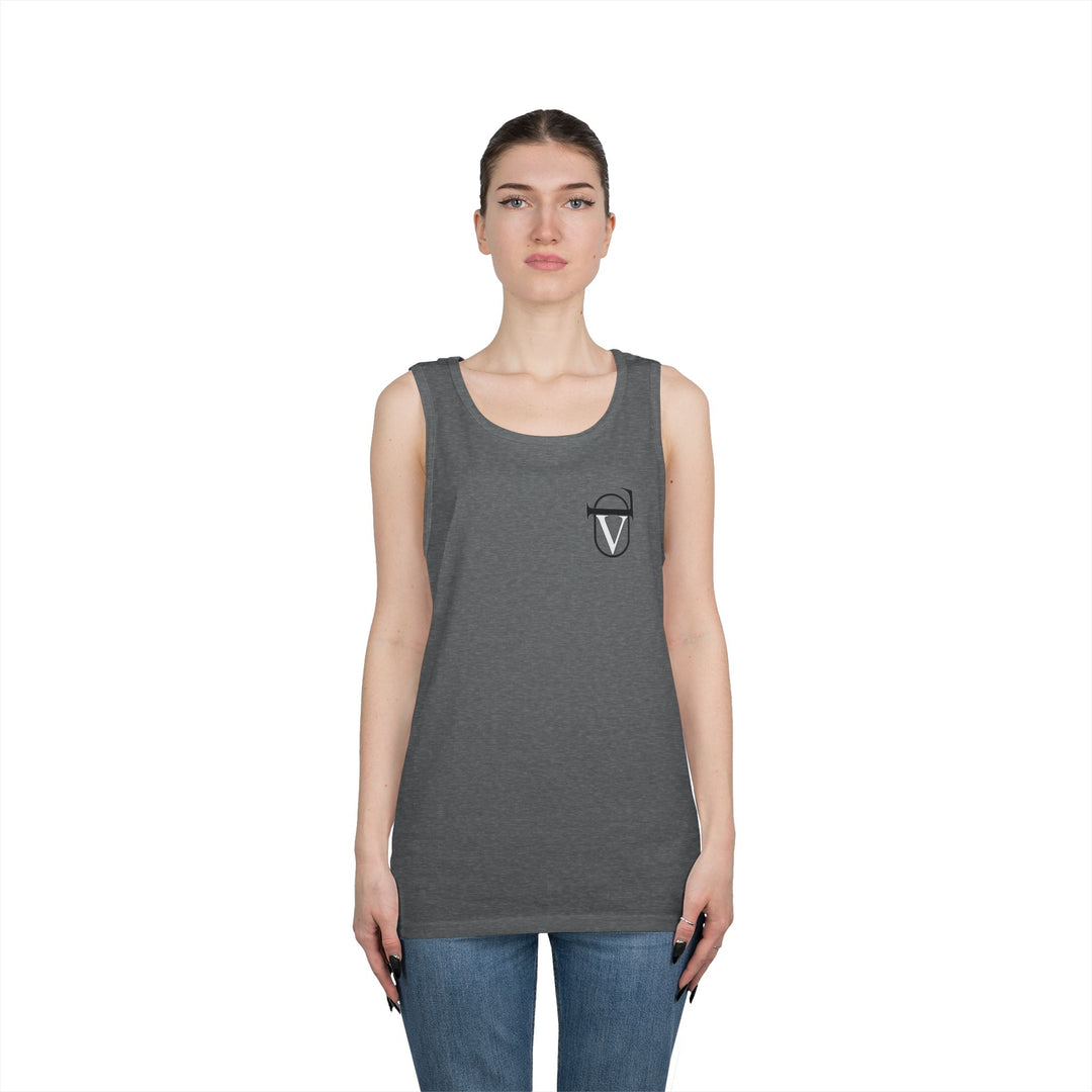 Unisex Heavy Cotton Tank Top - Comfortable Graphic Sleeveless Tee for Casual Wear, Summer Events, Gym, and Gifts