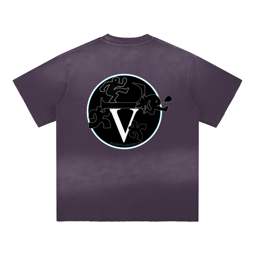 Sun Fade Hand-Frayed Cotton T-Shirt