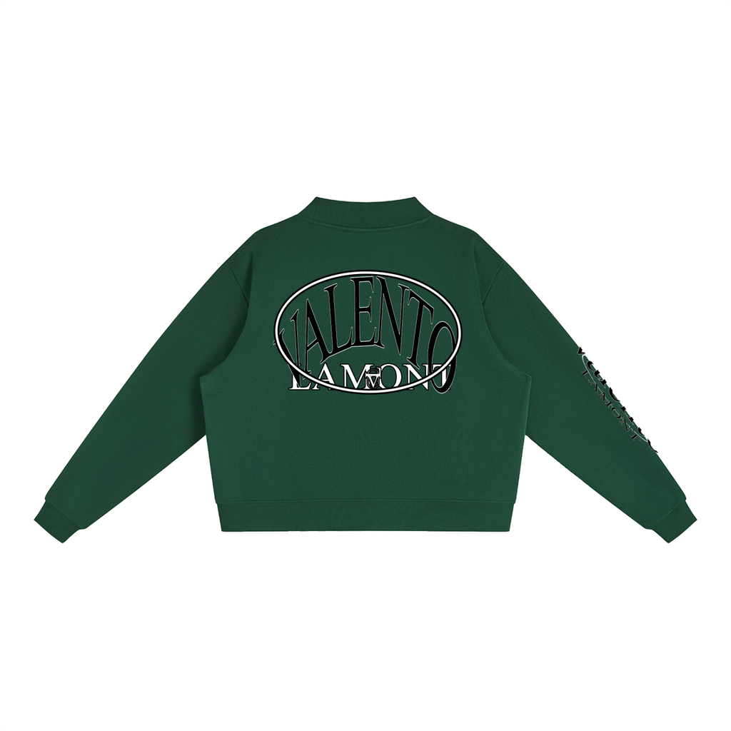 Essential Fleece Mock-Neck Crew Sweatshirt