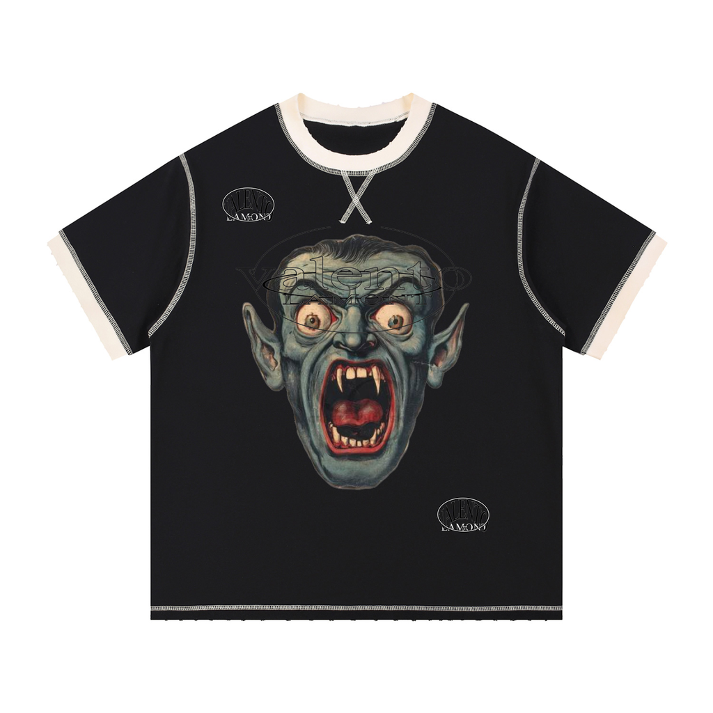 V Contrast-Stitched Ringer T-Shirt